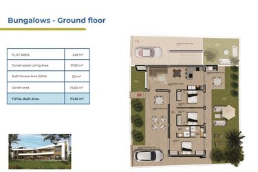 Rzut - Mieszkanie na sprzedaż 3 pokoje o powierzchni 111,5 m² - numer 5-1 w Apartamenty w Orihuela - 73289875