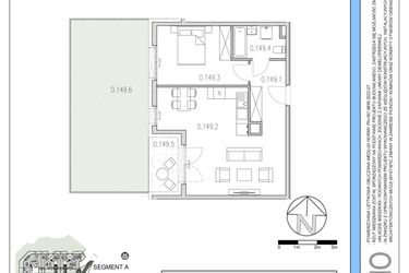 Rzut - Mieszkanie na sprzedaż 2 pokoje o powierzchni 50,24 m² - numer 149 w Osiedle Solne etap II