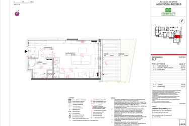 Rzut - Mieszkanie na sprzedaż 1 pokój o powierzchni 30,99 m² - numer B.5 w Karolewska 60