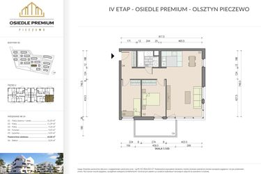 Rzut - Mieszkanie na sprzedaż 3 pokoje o powierzchni 65 m² - numer B1.14 w Osiedle Premium etap IV