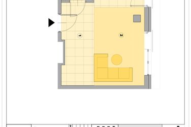 Rzut - Mieszkanie na sprzedaż 1 pokój o powierzchni 32,36 m² - numer 38 w Stalowa 65