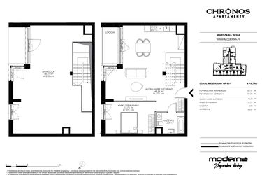 Rzut - Mieszkanie na sprzedaż 4 pokoje o powierzchni 125,33 m² - numer 601 w Chronos