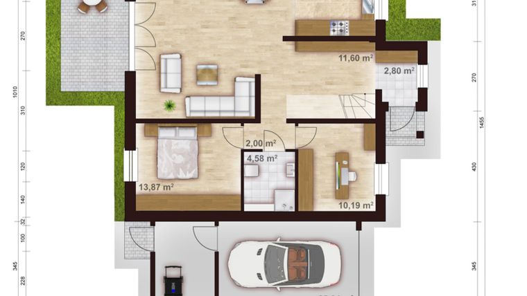 Rzut - Dom na sprzedaż 6 pokoi o powierzchni 178,76 m² - numer MICHAŁ J w Osiedle Rodzinne