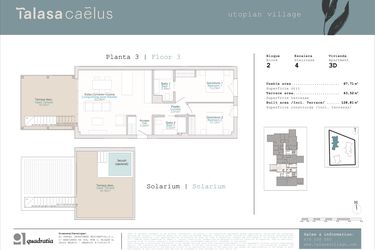 Rzut - Mieszkanie na sprzedaż 2 pokoje o powierzchni 67 m² - numer 2.3D w Talasa Caelus -  Denia
