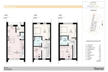 Rzut - Dom na sprzedaż 5 pokoi o powierzchni 108,78 m² - numer A2 w Villa Stoki (domy)
