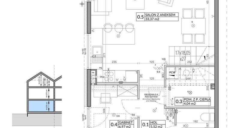 Rzut - Dom na sprzedaż 6 pokoi o powierzchni 141,29 m² - numer 3A w Wille przy Lesie