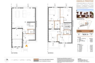 Rzut - Dom na sprzedaż 5 pokoi o powierzchni 130,78 m² - numer C.2 w Osiedle Prestige - Stare Babice