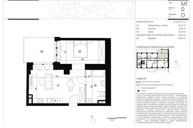 Rzut - Mieszkanie na sprzedaż 1 pokój o powierzchni 47,64 m² - numer D.0.3 w Nowa Stawowa