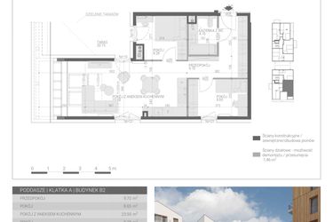 Rzut - Mieszkanie na sprzedaż 3 pokoje o powierzchni 54,72 m² - numer M-18 w Forma Augustów
