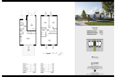 Rzut - Dom na sprzedaż 4 pokoje o powierzchni 106,61 m² - numer I.F4.C.62 w Port Drzewny