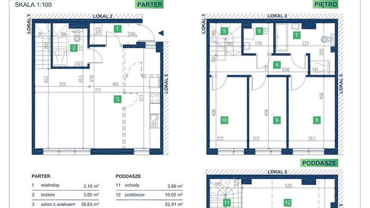 Rzut - Dom na sprzedaż 5 pokoi o powierzchni 113,13 m² - numer 3 w Vista Forest Stabłowice