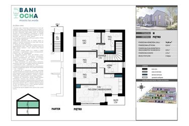 Rzut - Dom na sprzedaż 4 pokoje o powierzchni 74,59 m² - numer A8.2 w HEJ! Baniocha