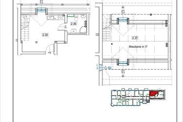 Rzut - Mieszkanie na sprzedaż 2 pokoje o powierzchni 36,86 m² - numer 12 w Kamienica 62