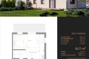 Rzut - Dom na sprzedaż 4 pokoje o powierzchni 101,85 m² - numer D4 w Oaza Tyniecka