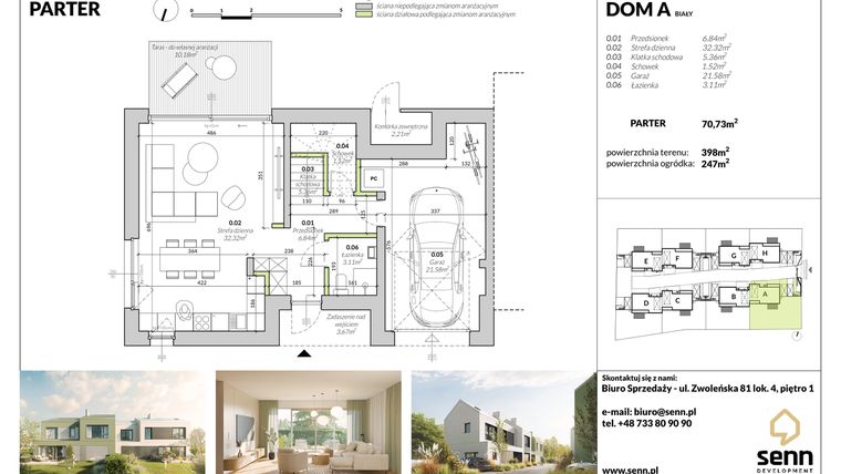 Rzut - Dom na sprzedaż 5 pokoi o powierzchni 124,28 m² - numer A w Osiedle Kwiatów Polskich etap 2