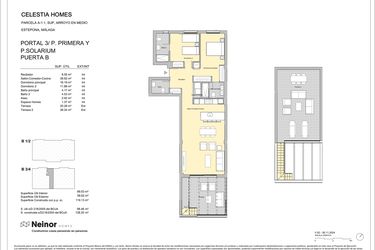 Rzut - Mieszkanie na sprzedaż 2 pokoje o powierzchni 102,72 m² - numer CH-31B w Celestia Homes