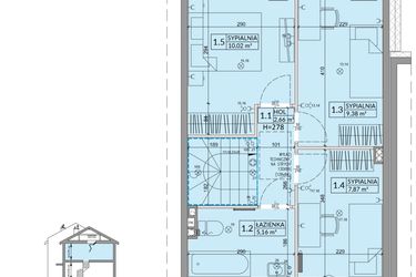 Rzut - Dom na sprzedaż 4 pokoje o powierzchni 77,99 m² - numer 29B w Osiedle Słoneczne etap III