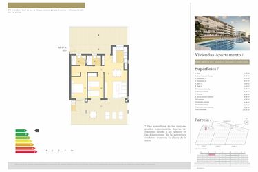 Rzut - Mieszkanie na sprzedaż 2 pokoje o powierzchni 107,37 m² - numer 4-AP-07-A w Apartamenty w Mutxamel - 20642228