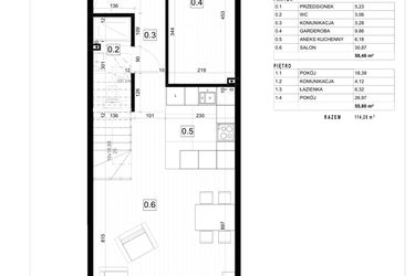 Rzut - Dom na sprzedaż 4 pokoje o powierzchni 113,29 m² - numer 8 w Smart Shape