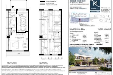 Rzut - Dom na sprzedaż 5 pokoi o powierzchni 137 m² - numer 8 w Millenova