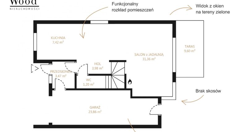 Rzut - Dom na sprzedaż 5 pokoi o powierzchni 145 m² - numer WH434623 w Osiedle Modre