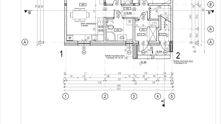 Rzut - Mieszkanie na sprzedaż 3 pokoje o powierzchni 56,43 m² - numer Wesoła 37 w Słoneczny Nowy Otok - Wesoła