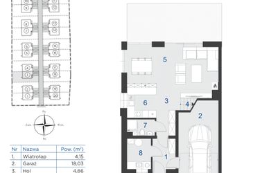 Rzut - Dom na sprzedaż 5 pokoi o powierzchni 125 m² - numer Nigra.3 w Michałowice Park II