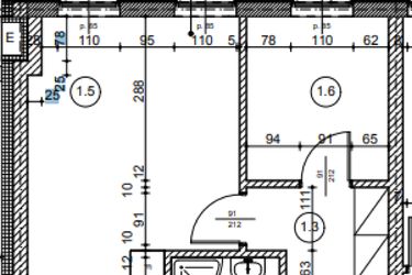Rzut - Mieszkanie na sprzedaż 2 pokoje o powierzchni 37,37 m² - numer 20.1 w Osiedle Wyszyńskiego