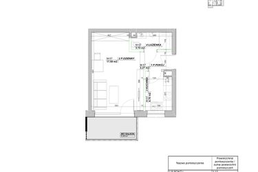 Rzut - Mieszkanie na sprzedaż 1 pokój o powierzchni 27,71 m² - numer A.57 w Laurowy Zakątek