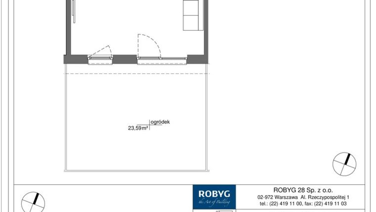 Rzut - Mieszkanie na sprzedaż 1 pokój o powierzchni 32,11 m² - numer PP/1/B/0/2 w Praga Piano