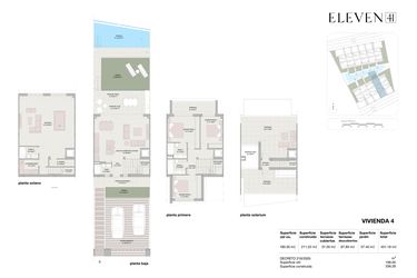 Rzut - Mieszkanie na sprzedaż 3 pokoje o powierzchni 206,19 m² - numer 4 w Eleven 41