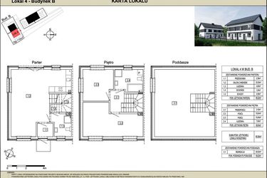 Rzut - Dom na sprzedaż 4 pokoje o powierzchni 126,19 m² - numer B4 w Dębowa