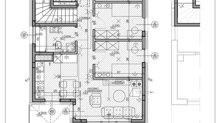 Rzut - Mieszkanie na sprzedaż 4 pokoje o powierzchni 62,96 m² - numer E2-2 w HEJ! Baniocha E
