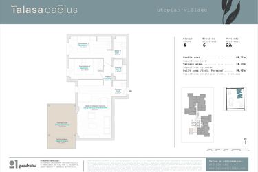 Rzut - Mieszkanie na sprzedaż 3 pokoje o powierzchni 66,71 m² - numer B4-2A w Talasa Caleus II