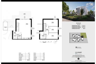 Rzut - Dom na sprzedaż 4 pokoje o powierzchni 115,37 m² - numer I.A1.E.43 w Port Drzewny