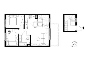 Rzut - Mieszkanie na sprzedaż 3 pokoje o powierzchni 49,31 m² - numer 23.2 w Komfortia IV