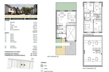Rzut - Dom na sprzedaż 5 pokoi o powierzchni 140,48 m² - numer B8 w Cisova Park etap II
