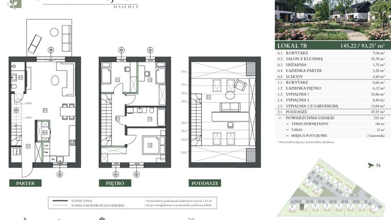 Rzut - Dom na sprzedaż 4 pokoje o powierzchni 145,22 m² - numer 7B w Domy w akacjach