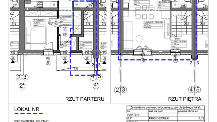 Rzut - Mieszkanie na sprzedaż 3 pokoje o powierzchni 63,87 m² - numer 4 w Apartamenty Koluszki