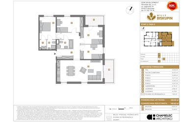 Rzut - Mieszkanie na sprzedaż 5 pokoi o powierzchni 106,69 m² - numer Y/9 w Wille Biskupin Etap 2.2