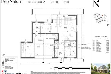 Rzut - Dom na sprzedaż 5 pokoi o powierzchni 203,12 m² - numer D-1 w Neo Natolin II