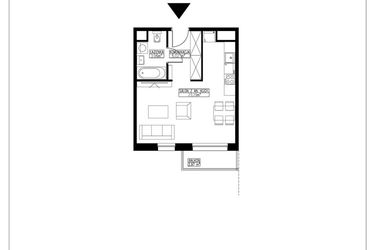 Rzut - Mieszkanie na sprzedaż 1 pokój o powierzchni 32,41 m² - numer B6.12 w Stacja Augustów B