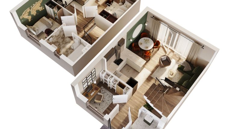 Rzut - Dom na sprzedaż 5 pokoi o powierzchni 73,26 m² - numer 15A w Osiedle Stokrotki etap 2