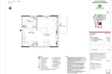 Rzut - Mieszkanie na sprzedaż 1 pokój o powierzchni 34,65 m² - numer A.47 w Karolewska 60