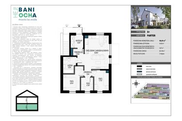 Rzut - Dom na sprzedaż 4 pokoje o powierzchni 60 m² - numer B2.1 w HEJ! Baniocha