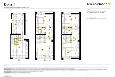 Rzut - Dom na sprzedaż 4 pokoje o powierzchni 130,85 m² - numer 1 w Kuropatwy 32