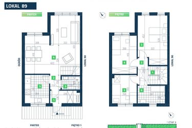 Rzut - Dom na sprzedaż 4 pokoje o powierzchni 94,46 m² - numer 89 w SK Park - etap III