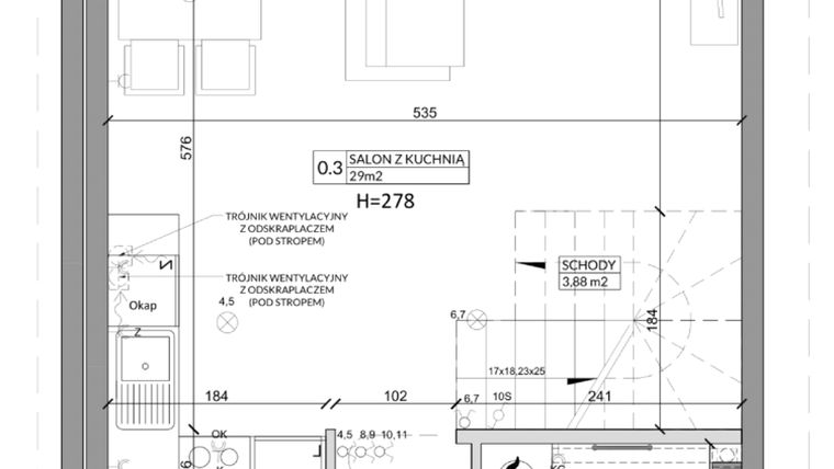 Rzut - Dom na sprzedaż 4 pokoje o powierzchni 78,91 m² - numer 4A w Osiedle Słoneczne