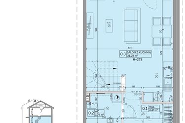 Rzut - Dom na sprzedaż 4 pokoje o powierzchni 77,99 m² - numer 27B w Osiedle Słoneczne etap III