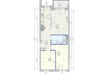 Rzut - Mieszkanie na sprzedaż 3 pokoje o powierzchni 55,86 m² - numer K2 6/4/3/3a w Południk 17 - budynek K2